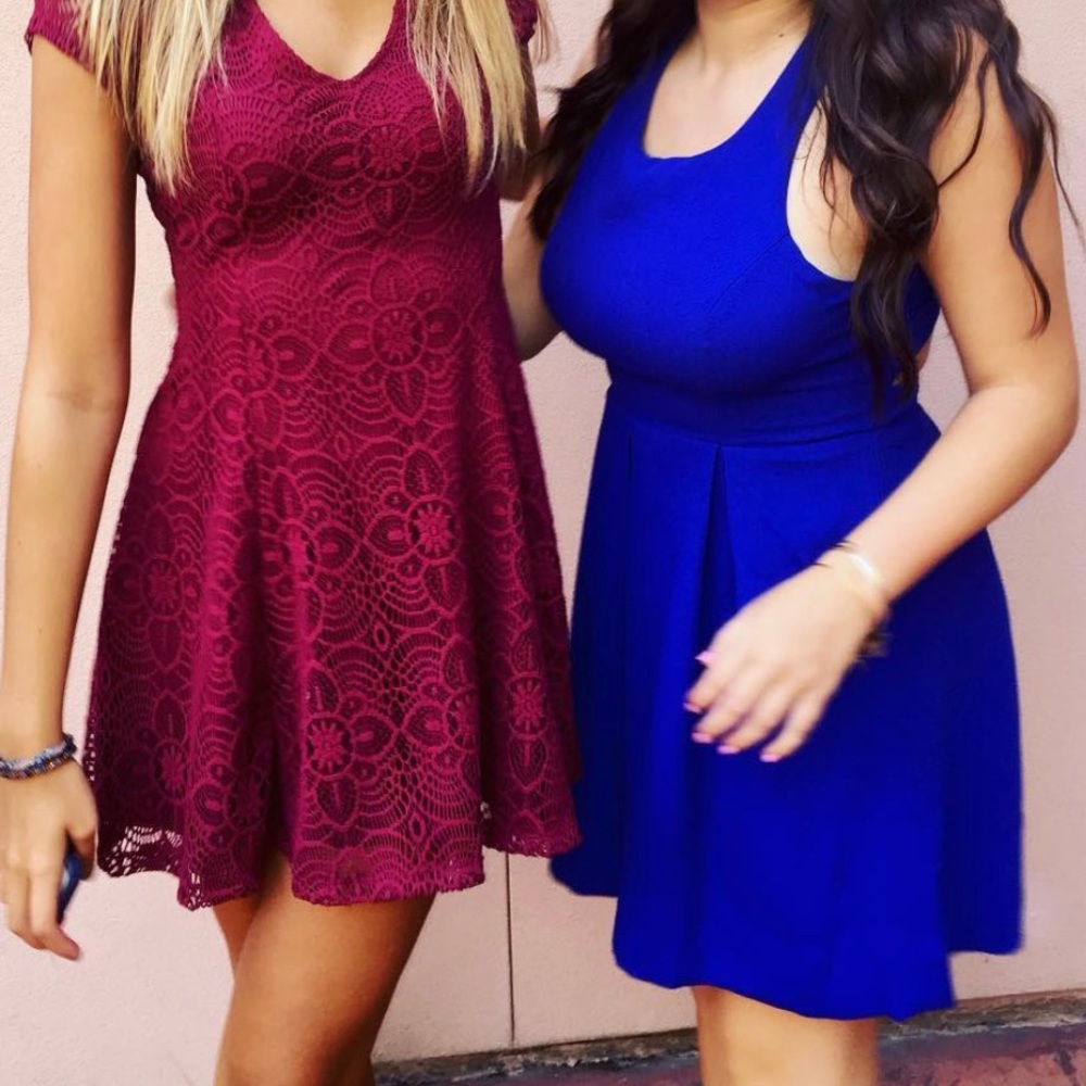 LULUs royal blue skater dress